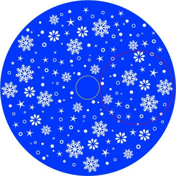 Disco Animazione fiocchi di neve stilizzati 8 - Divum 30k